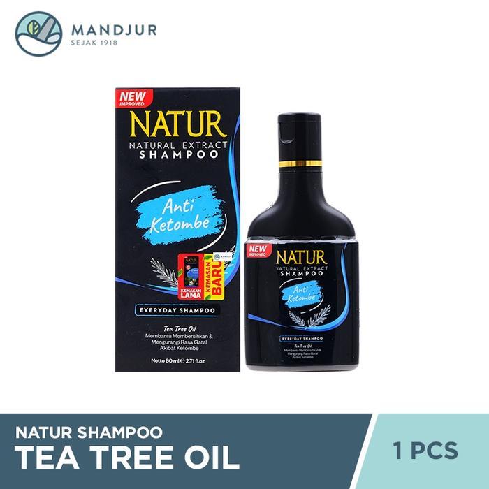 Natur Shampoo Tea Tree Oil 80 ML - Perawatan Rambut Anti Ketombe