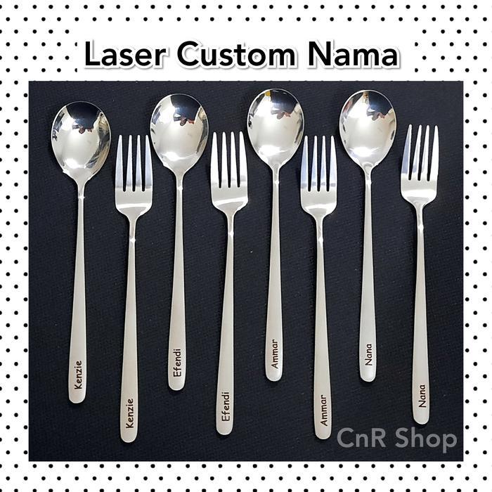 sendok korea garpu sumpit custom nama