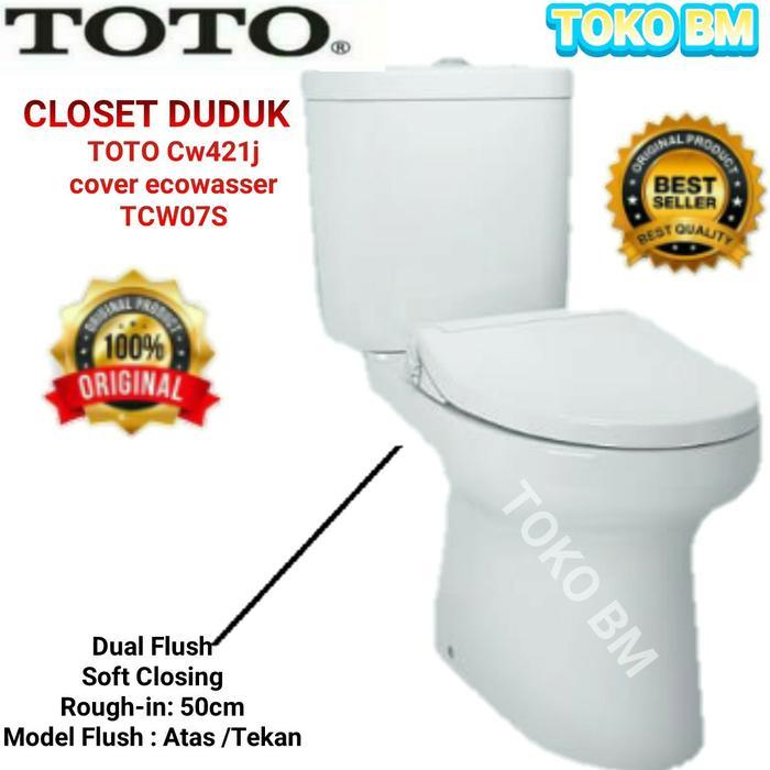 CLOSET DUDUK TOTO CW 421 J/KLOSET TOTO CW 421J PUTIH