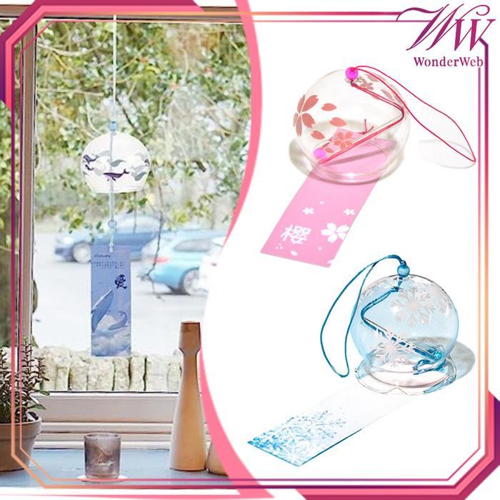 Lonceng Angin Aesthetic Lonceng Angin Kaca Lonceng Angin Gantung Gaya Jepang Glass Wind Chimes