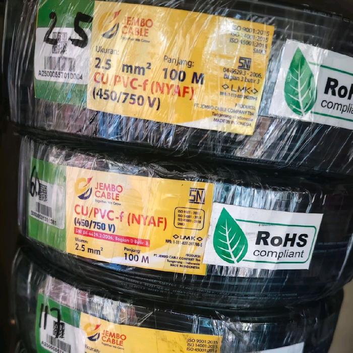 kabel 2,5mm / 2,5 nyaf jembo 100m serabut
