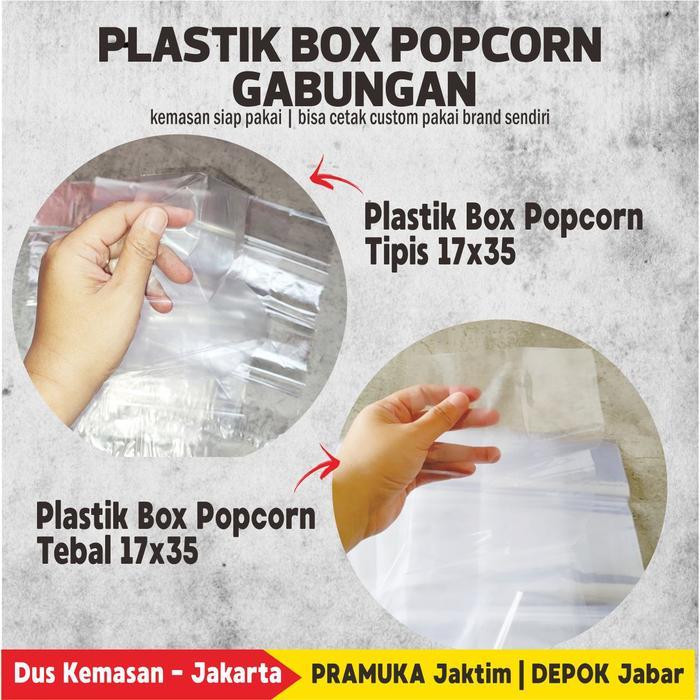 Box Popcorn Garis Orange 8 X 8 X 13 Cm ( Isi 10 Pcs ) Terpercaya