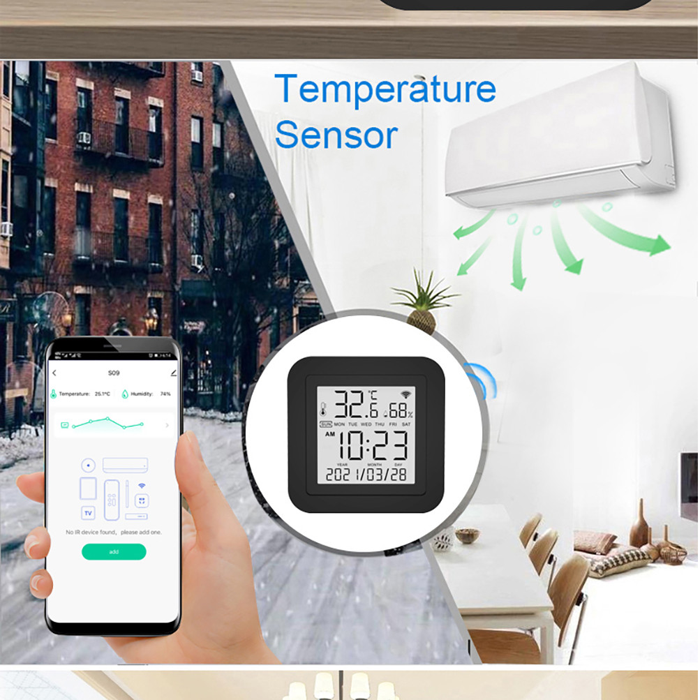 . Tuya Wifi Smart Ir Blaster Remote With Temperature&Humidity Sensor -