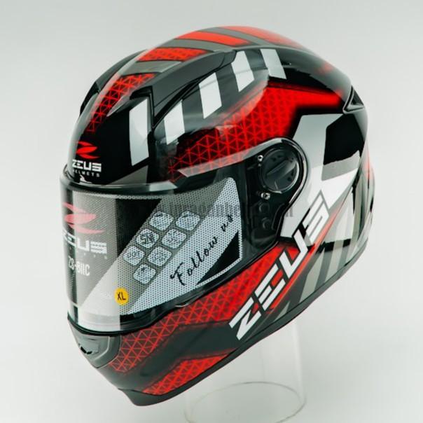 ZEUS ZS811C Z811C AL57 BLACK/RED FULL FACE