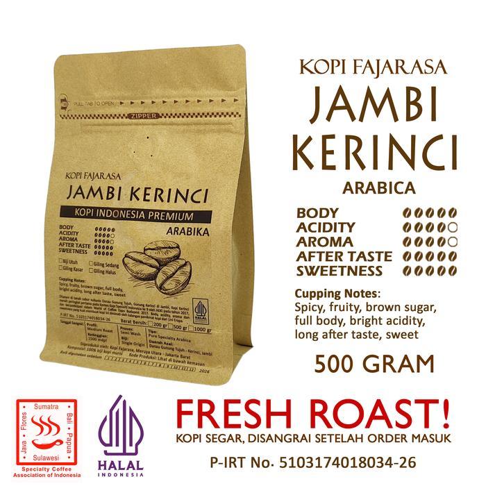 KOPI FAJARASA JAMBI KERINCI BIJI KOPI ARABICA 500 GRAM