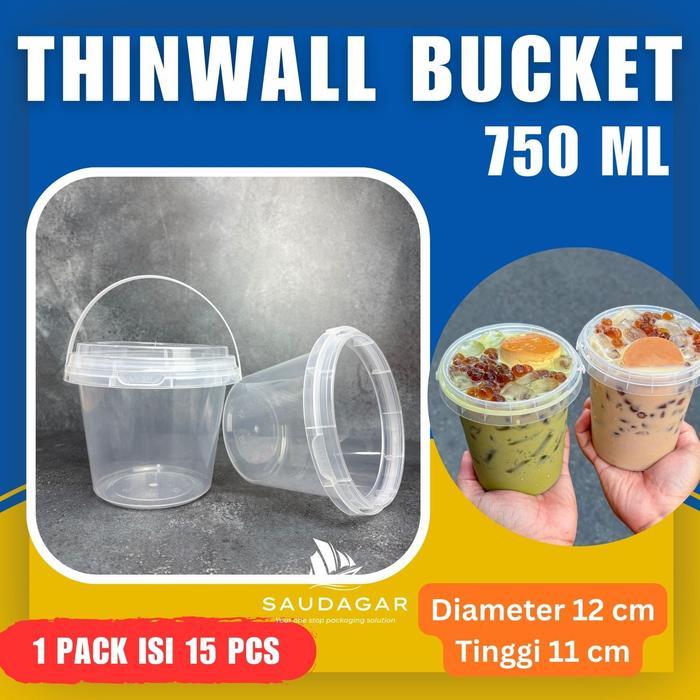 Thinwall ember bucket kurma, buah, es ukuran 750 ml
