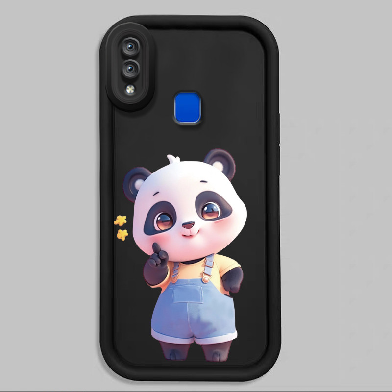 Casing Hp untuk VIVO Y91 Y91i Y93 Y93s Y95 Case Panda dengan celana gantung Kasing silikon Cesing So