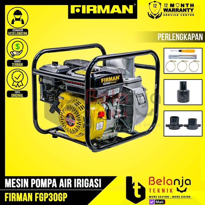 Mesin Pompa Air Irigasi Firman FGP 30 GP Water Pump Alkon 3 Inch 8 Meter FGP30GP 3" In
