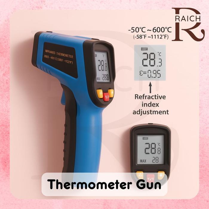 THERMOMETER GUN TANPA BOX Termometer Masak Tembak Infrared Non Contact Digital Cooking Pengukur Suhu