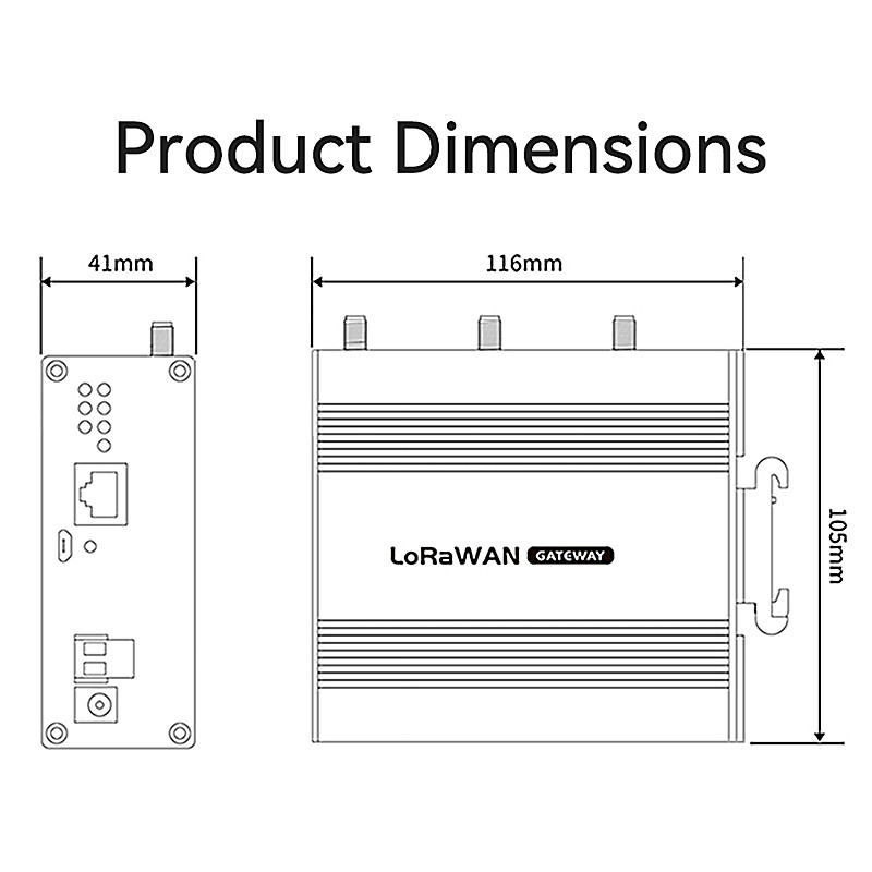 . Lora Gateway 868Mhz Sx1302 High Speed 8 Channel 27Dbm 3Km Half-Duplex -