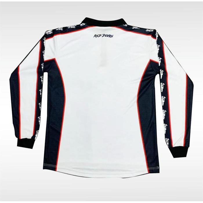PR0M0 MFZ-RETRO MU PUTIH FANTASY LONGSLEVE Jersey MU .DRIFIT Milano 200gsm G00D QUALITY