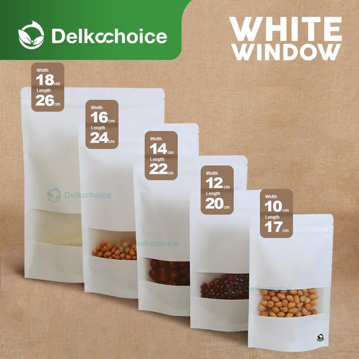 STANDING POUCH KRAFT PAPER EKONOMIS WINDOW - KEMASAN SNACK SATUAN