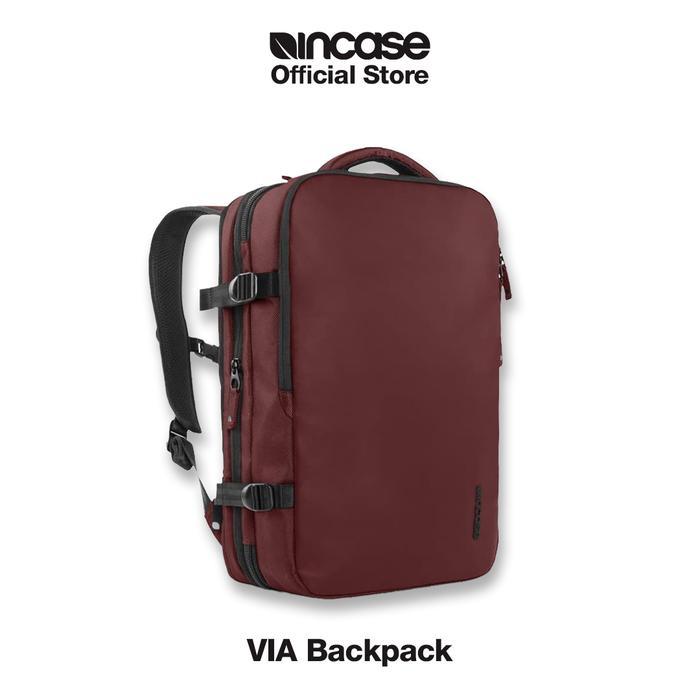 Incase VIA Backpack Tas Ransel For Laptop Up to 15,6" (INTR30058-DRD) - Deep Red Tas Pria Tas Ransel