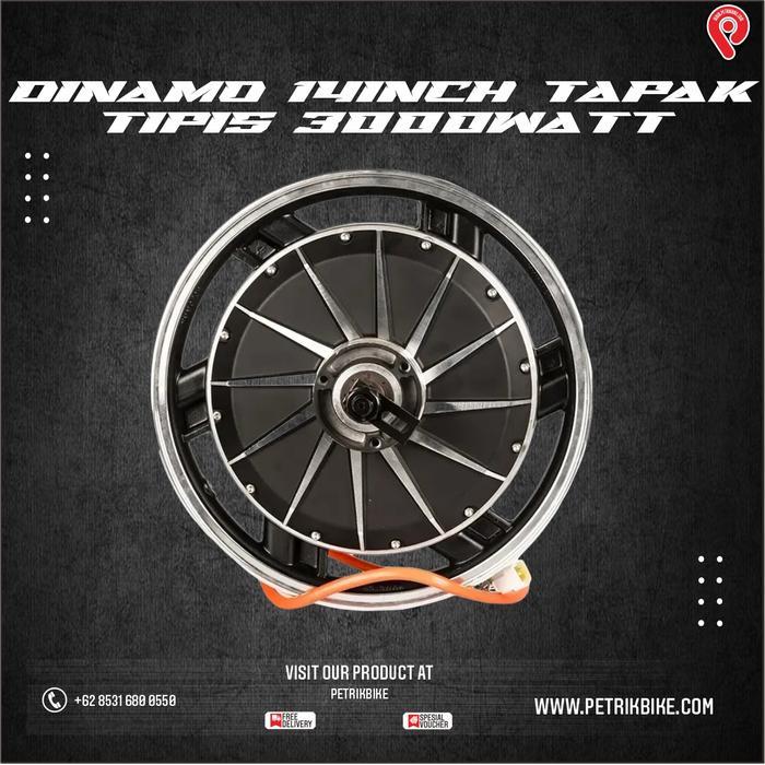 Populer Motor Hub Bldc 3000 Watt 14 Inch Tapak Tipis Terlaris