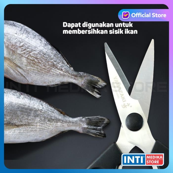 BAGUS - Gunting Dapur MULTIFUNGSI Anti Karat + PEMBUKA Tutup Botol YAMAZAKI Kitchen Ware Stainless