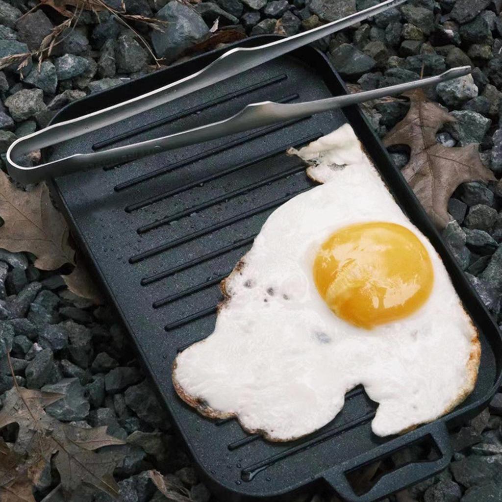 Baking Pan BBQ Griddle Baking Tray Cookware Frying Pan Camping Grill Pan Grill Plate for Outdoor