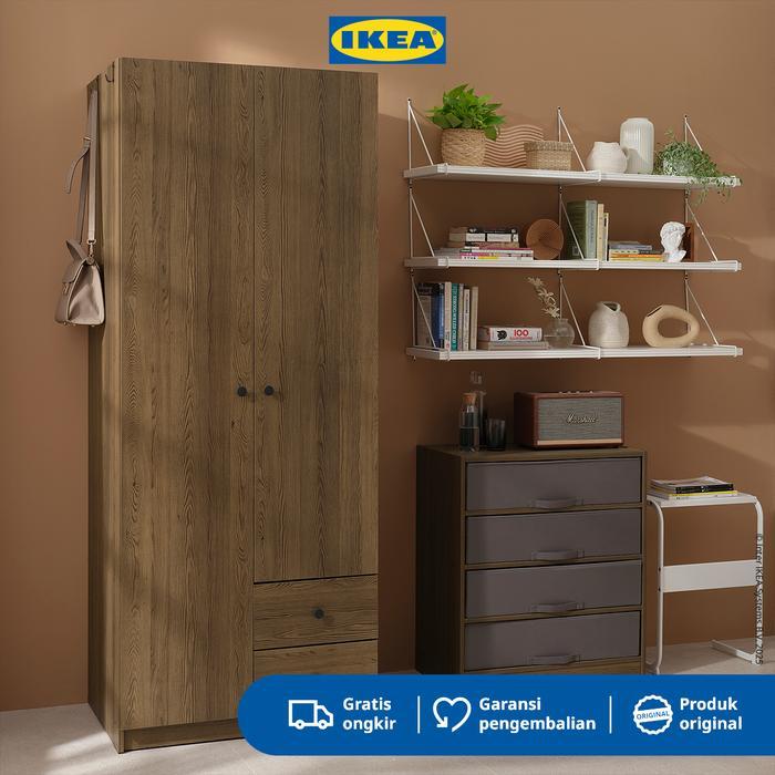 IKEA BRUKSVARA Lemari Pakaian 2 Pintu dan 2 Laci Minimalis 79x57x201 cm  Furniture