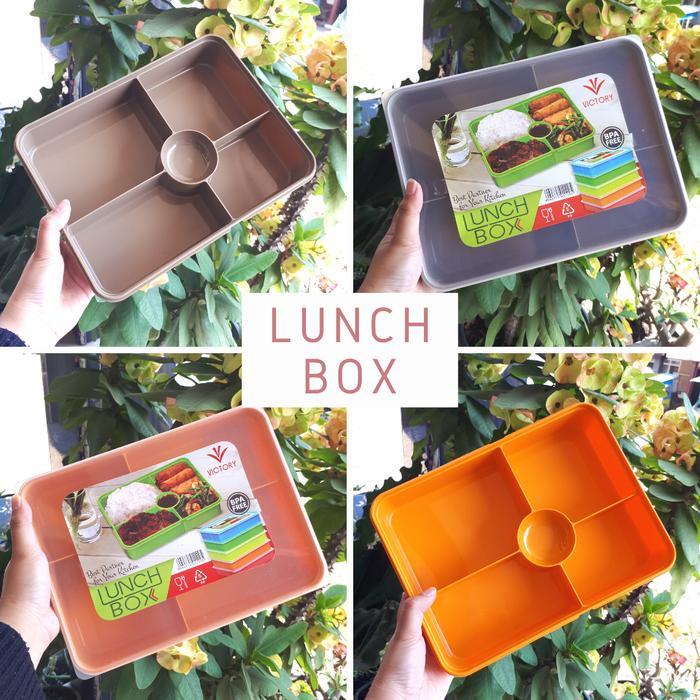 BENTO BOX PLASTIK MURAH - KOTAK BENTO TANPA SEKAT