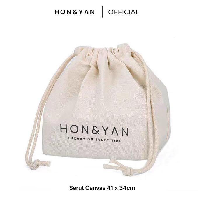 TERMURAH HONYAN Tas ToteBag Branded Ori Tas Wanita Canvas Serut