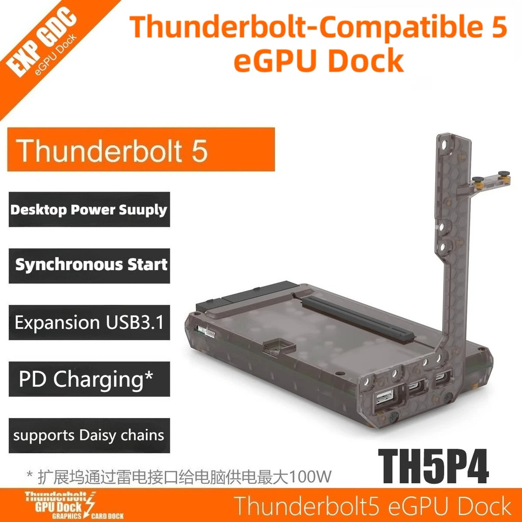 Upgraded Th5P4 Pd 100W Thunderbolt5 Gpu Dock External Graphics Card Thunderbolt-Compatible 5/4/3