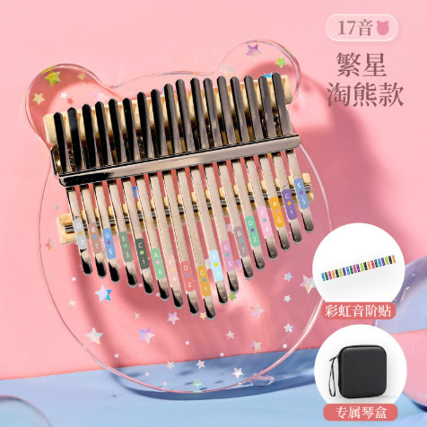 Kalimba 17 Key Transparent Kalimba Thumb Piano for Beginners 21 Key Crystal Kalimba Portable for