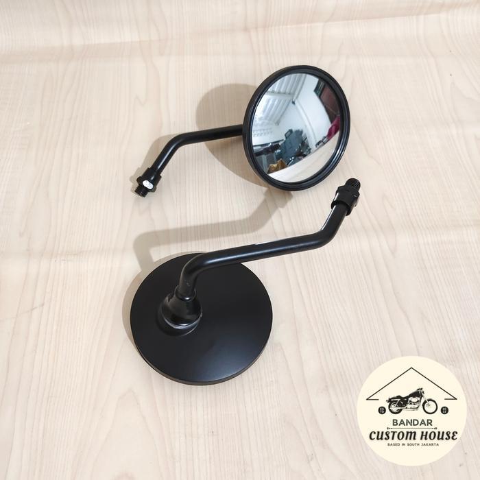 Termurah Spion Custom Bulat Kecil Cembung Hitam Pendek Yamaha Xsr 155