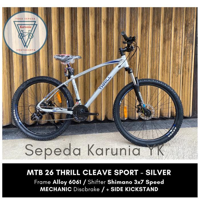 MTB 26 inch THRILL Cleave 4.0 UNISEX - Sepeda Gunung - Black Blue, Rakit TANPA Dus