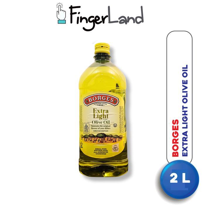 NEW PORODUK BORGES EXTRA LIGHT OLIVE OIL 2 LITER MINYAK ZAITUN