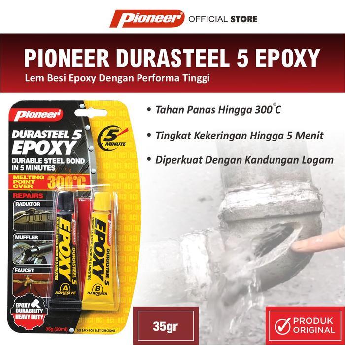 PIONEER DURASTEEL FIVE EPOXY 35G TUBE - LEM BESI EPOXY DENGAN PERFORMA TINGGI
