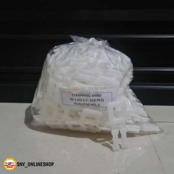 1Kg Gesper Plastik Tali Strapping / Klem Plastik Strapping Band Besar