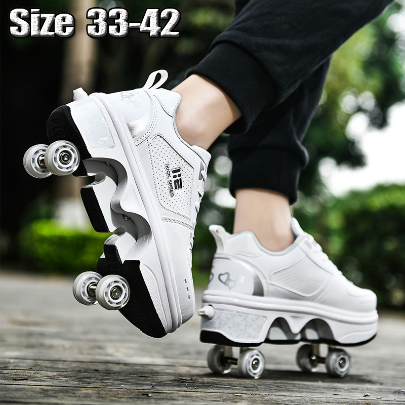 Roller Skates Running Sneakers Women's Roller Skates Adult Children Unisex Roller Skates Transformer