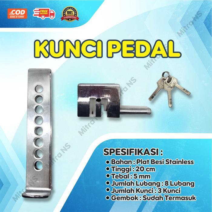 "New" Kunci Gembok Pedal Mobil Manual Mobil Matic Universal, Pengaman Mobil Kunci Pedal