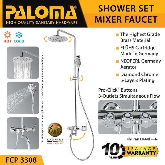 ` PALOMA FCP 3308 Shower Tiang Set Column Mandi Keran Kran Panas Dingin
