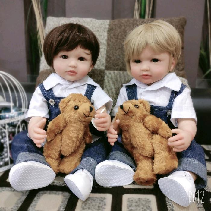 Boneka reborn full silikon cowok 55cm Doll Toys