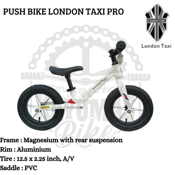 SEPEDA ANAK PUSHBIKE LONDON TAXI PRO BALANCE BIKE - Pearl White