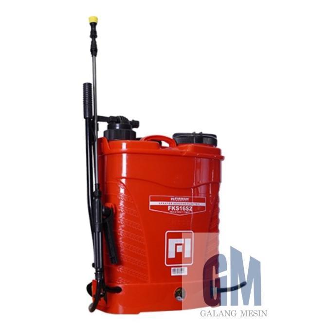 sarisa_shopp FIRMAN Alat Semprot Hama FKS16S2 Tangki MERAH 2in1 Pompa Air Elektrik Manual Gendong