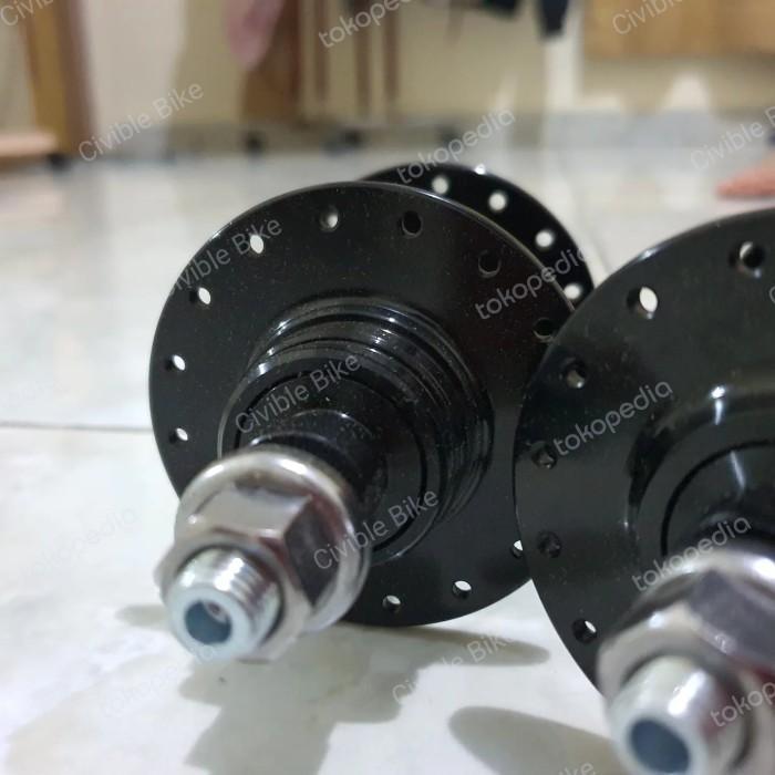 Hub Ardently Basic Track 20 24 32 Hole Fixie Fixed Gear Silver Hitam