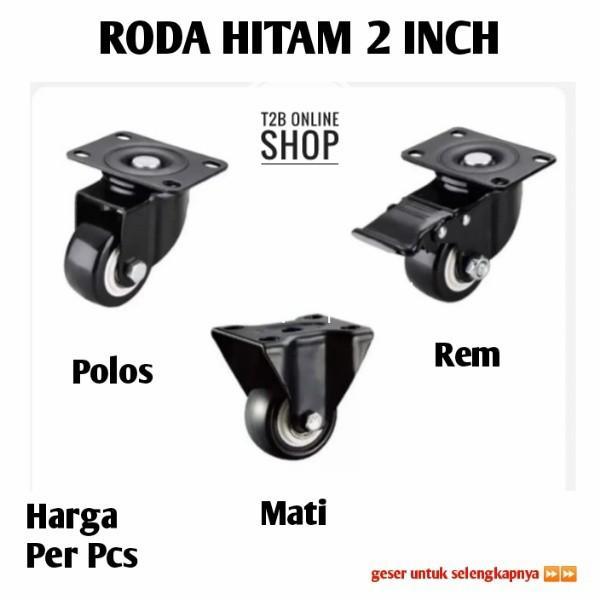 Terlaris - Roda Caster Karet Gepeng 2", Roda etalase, lemari, troli