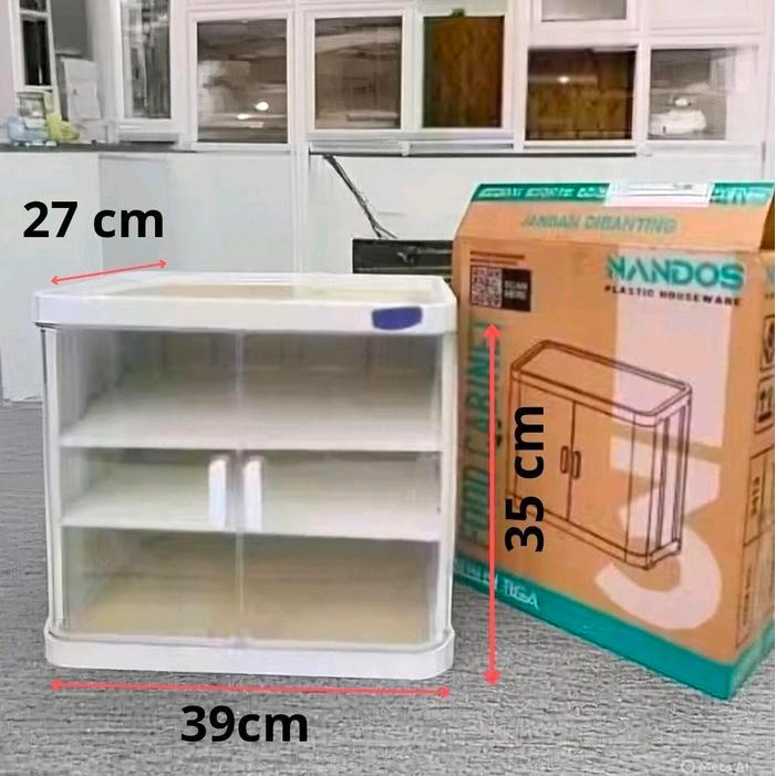 Nandos Food Cabinet Susun 3 Rak Penyimpanan Plastik Serbaguna Tempat Nasi Dan Lauk Dll Tbk