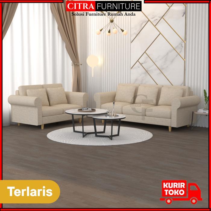 Sofa Retro Minimalis set 3+2 Seater PANAMA Series Sofa Scandinavian 3+2 Dudukan