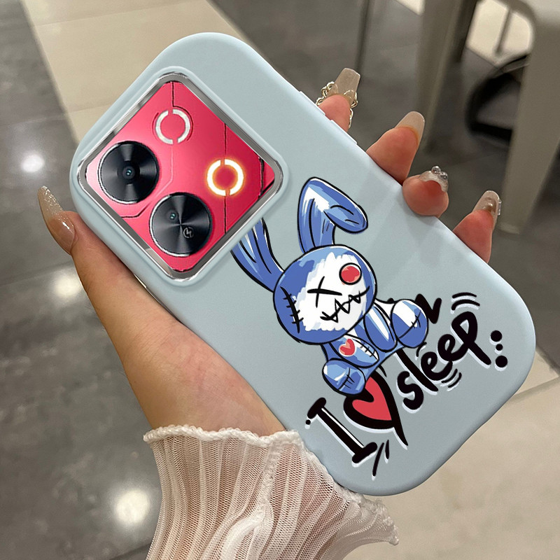 Casing Hp Untuk ITEL P65 S23 Plus Case Boneka kelinci yang ditinggalkan Kasing silikon Cesing Model 