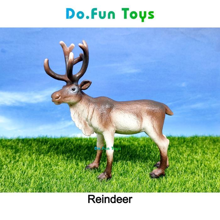 Reindeer Animal Figure / Miniatur Mainan Binatang Rusa Kutub