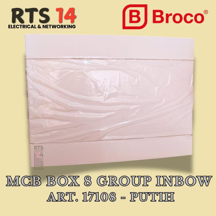 TERLARIS MCB Box Broco oup Inbow White Art. 1710-55 / Kotak Panel Listrik Slot Tanam Putih Broco