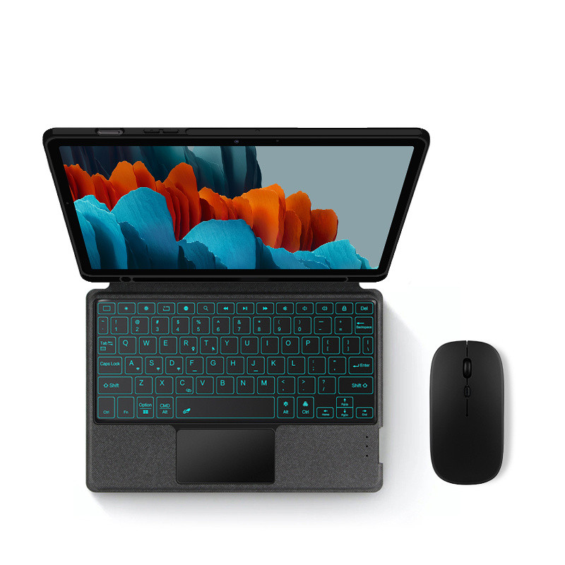 Magnetic Keyboard Case For Samsung Galaxy Tab S7 FE S7 S8 Plus 12.4 inch Tablet Teclado Backlit Touc