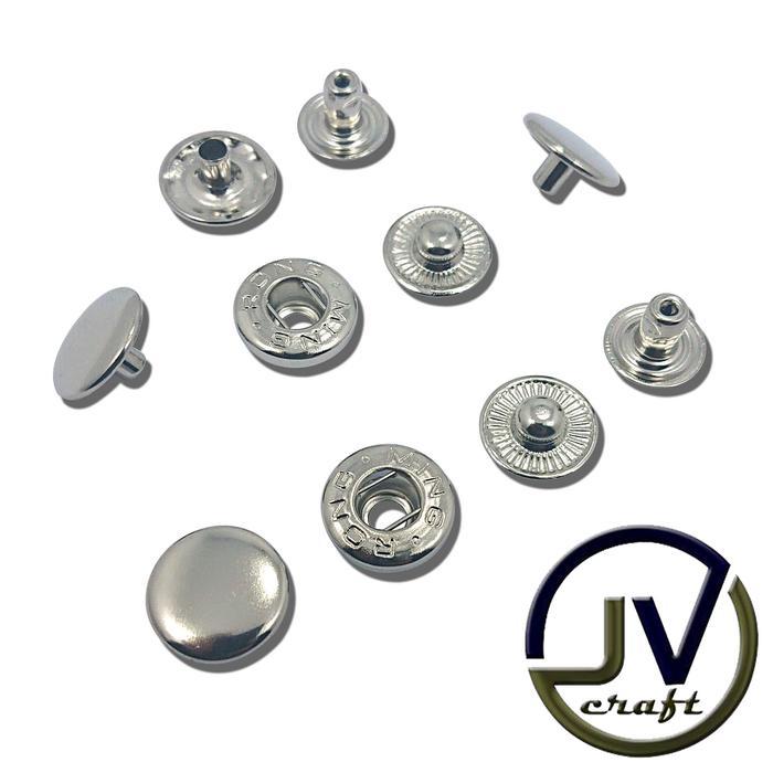 KANCING CETET BESI MING RONG UKURAN 15 MM PER 144 PCS WARNA NIKEL