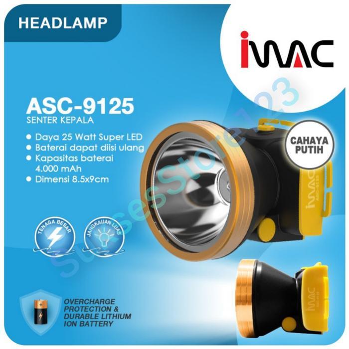 SALE senter kepala imac asc-9125 LED 25watt super terang