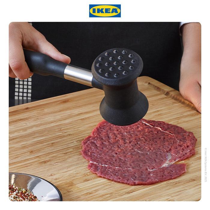 365+ VARDEFULLO Pemukul Daging Hitam Plastik Ayam Gagang