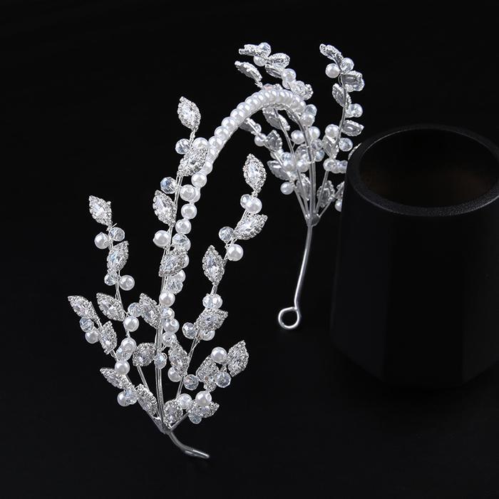 Headpiece Bando Sofia Pengantin Aksesoris Kepala Wedding Hijab Bride #Gratisongkir