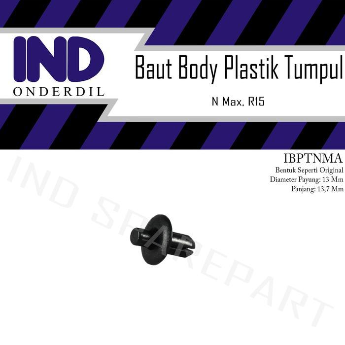 Baut Kancing-Klip Plastik Rivet Body Bentuk Orisinil-Ori NMax/R15