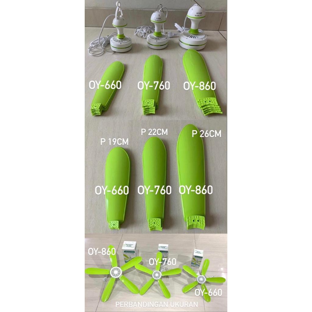 PROMO Kipas angin gantung Ouyashi tipe OY-660, OY-760, OY-860 hijau baling 5